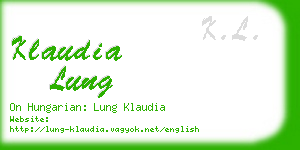 klaudia lung business card